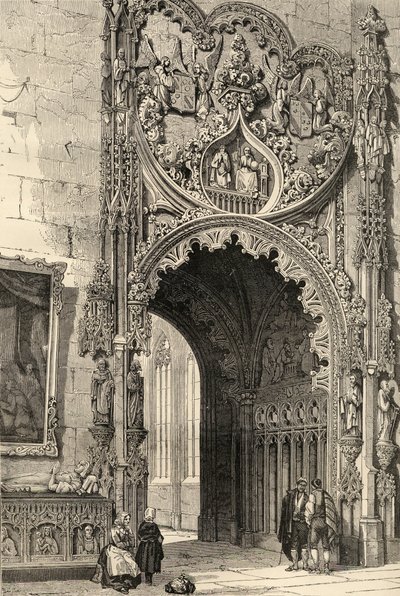 Porte de la cathédrale, Ségovie, illustration de 